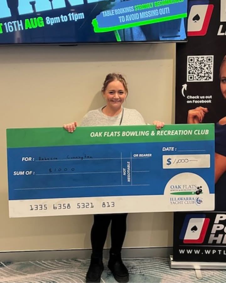 Featured image for “Wednesday Members Draw Winner: Rebecca Cunningham Takes Home $1,000 at Oak Flats Bowling Club”