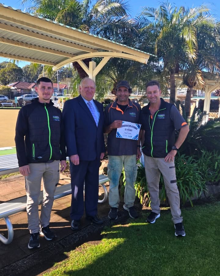 Featured image for “15 Years Strong: Celebrating Paul Woods, Greenkeeper Extraordinaire at Oak Flats Bowling Club”