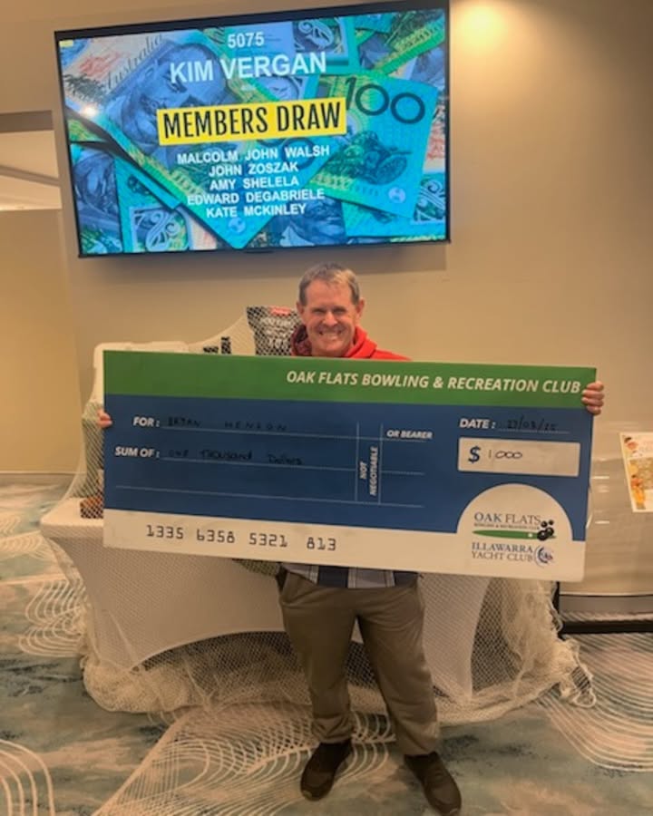 Featured image for “Wednesday Draw Winner: $1,000 Cash Prize at Oak Flats Bowling Club”