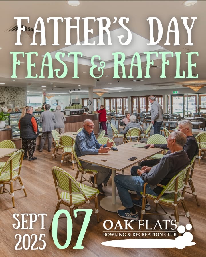 Featured image for “Father’s Day Specials: Ultimate Prizes & Delicious Dining at Oak Flats Bowling Club”