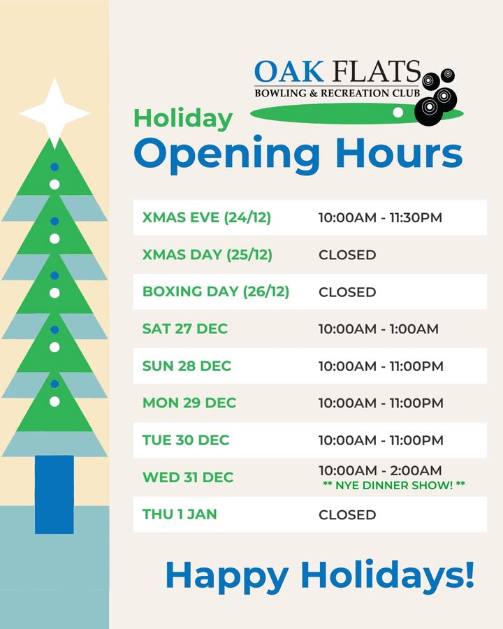 Featured image for “NYE Party with The Beatnix: Celebrate at Oak Flats Bowling Club”