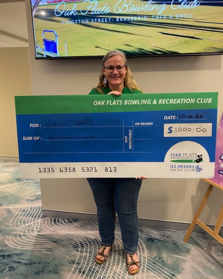 Featured image for “End of Month Draw Winner: $1000 Christmas Bonus at Oak Flats Bowling Club”